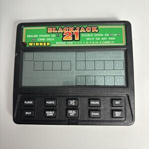 Radio Shack Blackjack 21 Handheld Digital Video Game Tested Works